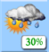 Cloudy, Light Rain Showers